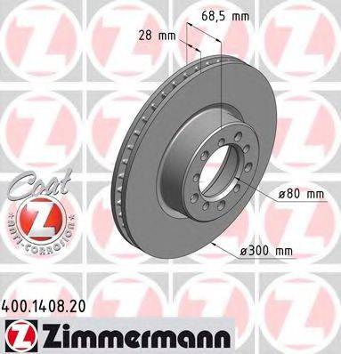 ZIMMERMANN 400140820 гальмівний диск