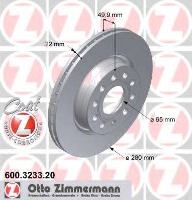 ZIMMERMANN 600323320 гальмівний диск