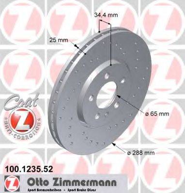 ZIMMERMANN 100123552 гальмівний диск