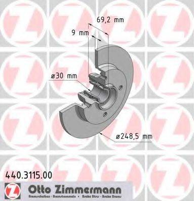 ZIMMERMANN 440311500 гальмівний диск