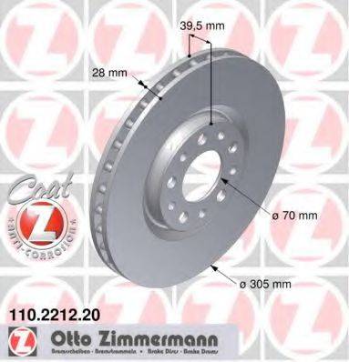 ZIMMERMANN 110221220 гальмівний диск