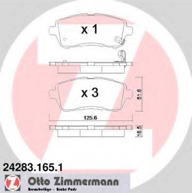 ZIMMERMANN 242831651 Комплект гальмівних колодок, дискове гальмо