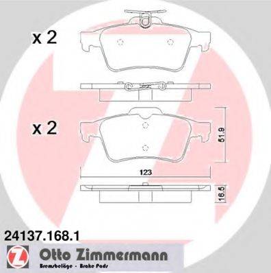 ZIMMERMANN 241371681 Комплект гальмівних колодок, дискове гальмо