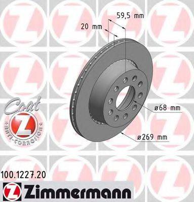 ZIMMERMANN 100122720 гальмівний диск