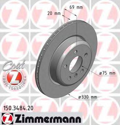 ZIMMERMANN 150348420 гальмівний диск