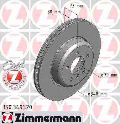 ZIMMERMANN 150349120 гальмівний диск