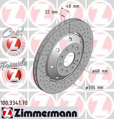 ZIMMERMANN 100334170 гальмівний диск