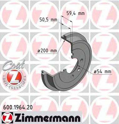 ZIMMERMANN 600196420 Гальмівний барабан