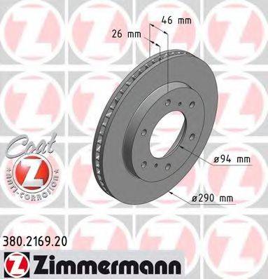 ZIMMERMANN 380216920 гальмівний диск