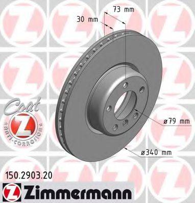 ZIMMERMANN 150290320 гальмівний диск