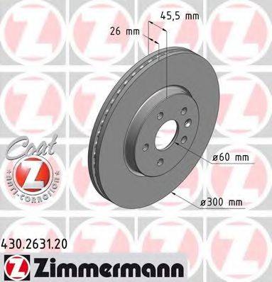 ZIMMERMANN 430263120 гальмівний диск