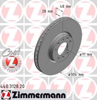 ZIMMERMANN 440312820 гальмівний диск