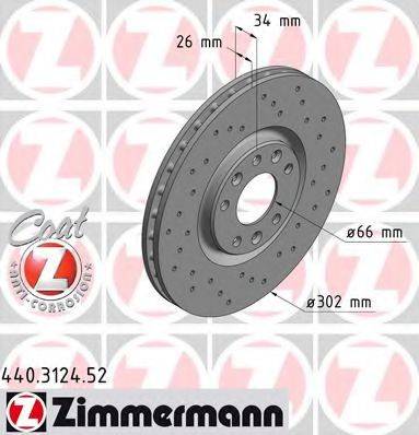 ZIMMERMANN 440312452 гальмівний диск