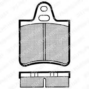 DELPHI LP115 Комплект гальмівних колодок, дискове гальмо