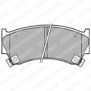 DELPHI LP1590 Комплект гальмівних колодок, дискове гальмо