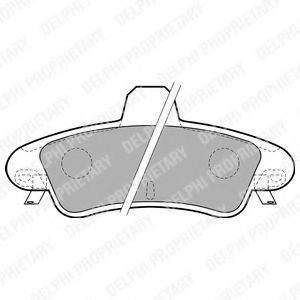 DELPHI LP1725 Комплект гальмівних колодок, дискове гальмо