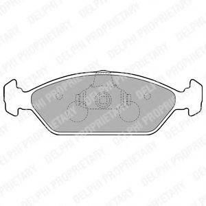 DELPHI LP1805 Комплект гальмівних колодок, дискове гальмо