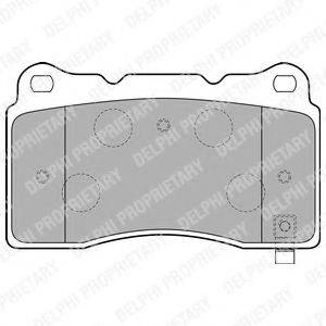 DELPHI LP1858 Комплект гальмівних колодок, дискове гальмо