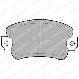 DELPHI LP197 Комплект гальмівних колодок, дискове гальмо