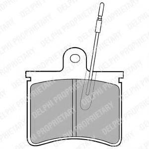 DELPHI LP228 Комплект гальмівних колодок, дискове гальмо