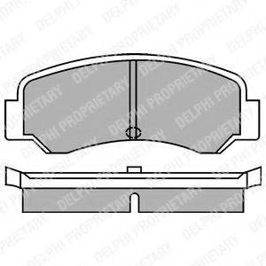 DELPHI LP287 Комплект гальмівних колодок, дискове гальмо