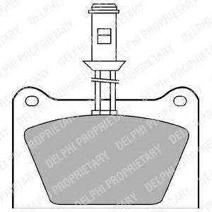 DELPHI LP435 Комплект гальмівних колодок, дискове гальмо