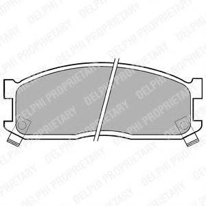 DELPHI LP530 Комплект гальмівних колодок, дискове гальмо