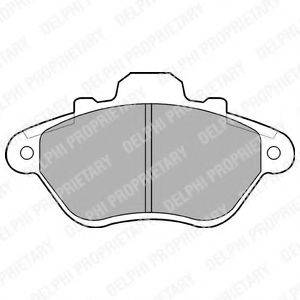 DELPHI LP666 Комплект гальмівних колодок, дискове гальмо