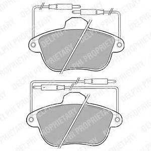 DELPHI LP741 Комплект гальмівних колодок, дискове гальмо
