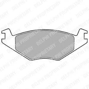 DELPHI LP760 Комплект гальмівних колодок, дискове гальмо