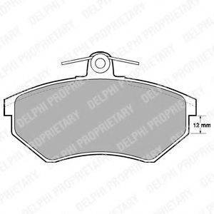 DELPHI LP778 Комплект гальмівних колодок, дискове гальмо