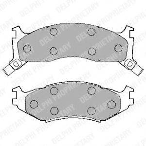 DELPHI LP892 Комплект гальмівних колодок, дискове гальмо