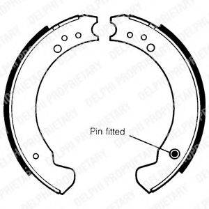 DELPHI LS1089 Комплект гальмівних колодок