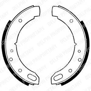 DELPHI LS1169 Комплект гальмівних колодок, стоянкова гальмівна система