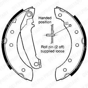 DELPHI LS1413 Комплект гальмівних колодок