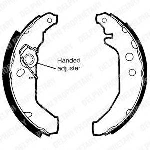 DELPHI LS1435 Комплект гальмівних колодок