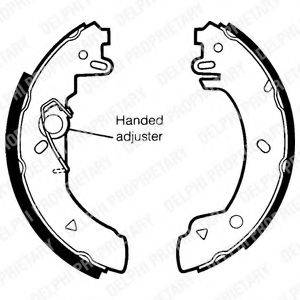 DELPHI LS1436 Комплект гальмівних колодок