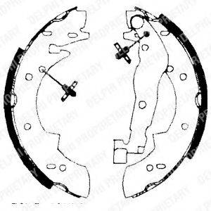 DELPHI LS1690 Комплект гальмівних колодок