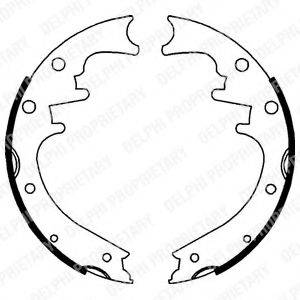 DELPHI LS1759 Комплект гальмівних колодок