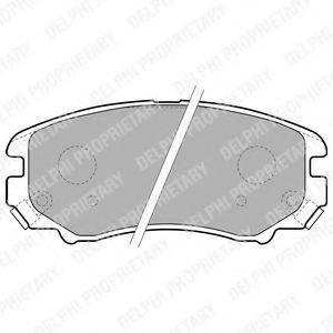 DELPHI LP1902 Комплект гальмівних колодок, дискове гальмо