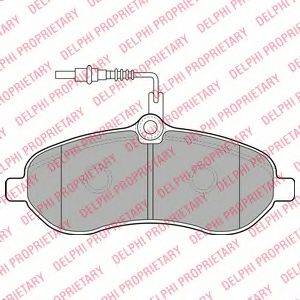 DELPHI LP1995 Комплект гальмівних колодок, дискове гальмо