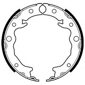 DELPHI LS2089 Комплект гальмівних колодок, стоянкова гальмівна система