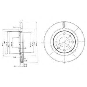 DELPHI BG2387 гальмівний диск