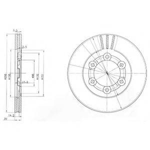 DELPHI BG2416 гальмівний диск