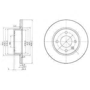 DELPHI BG2576 гальмівний диск