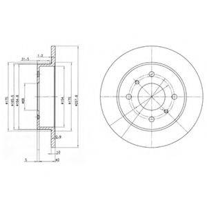 DELPHI BG2633 гальмівний диск