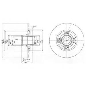 DELPHI BG2702 гальмівний диск