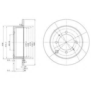 DELPHI BG3400 гальмівний диск