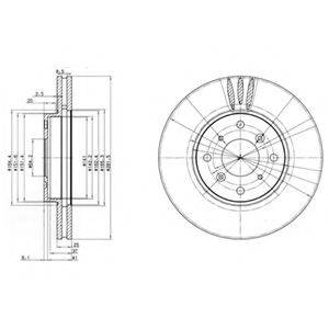 DELPHI BG3516 гальмівний диск