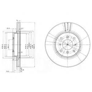 DELPHI BG3589 гальмівний диск